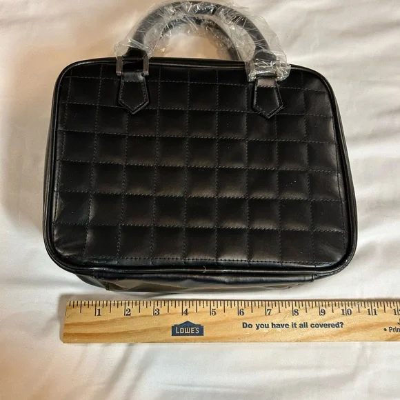 Black Quilted Jewelry Travel Case - NEW - Picture 2 of 5
